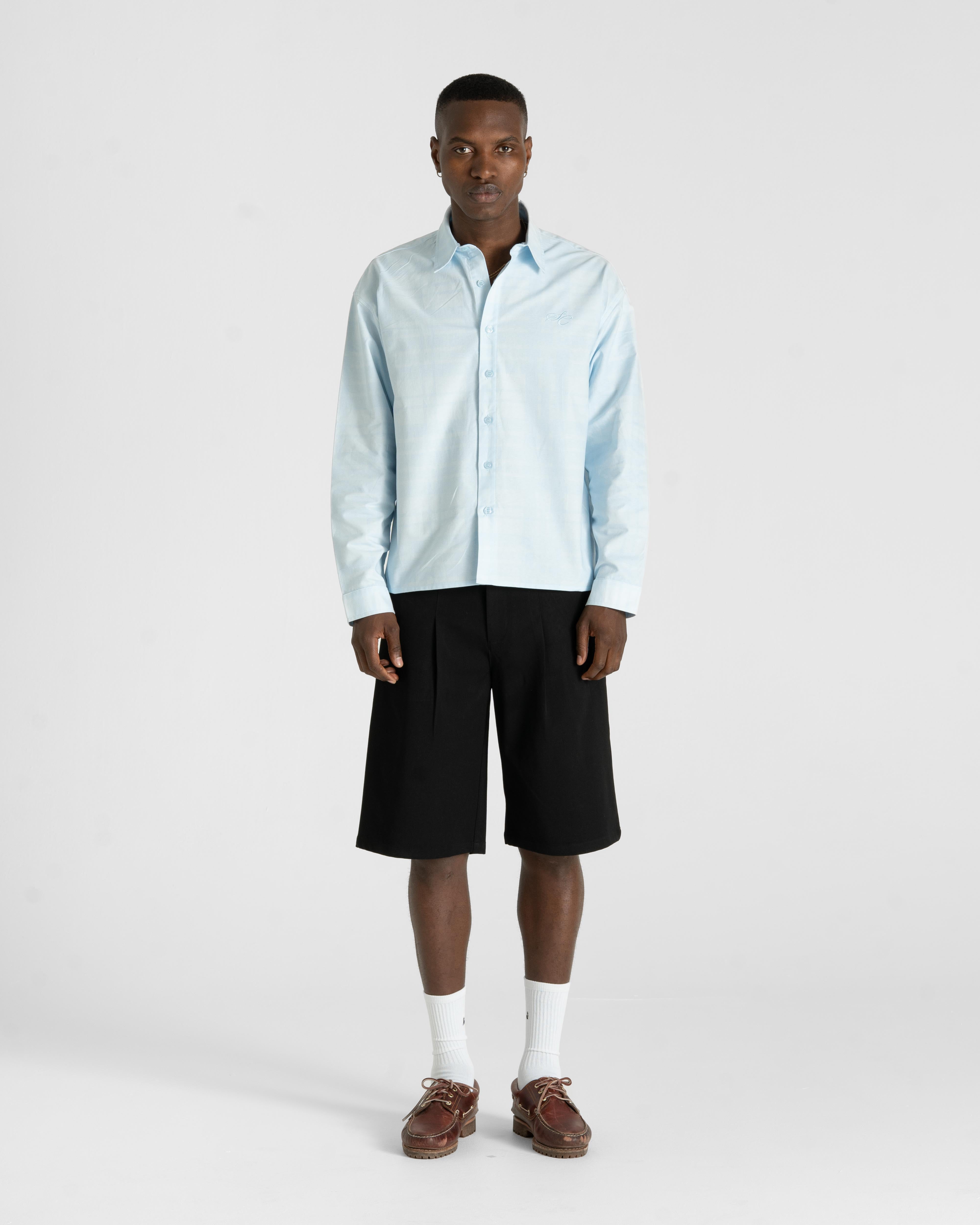 Check Summer Shirt Light Blue